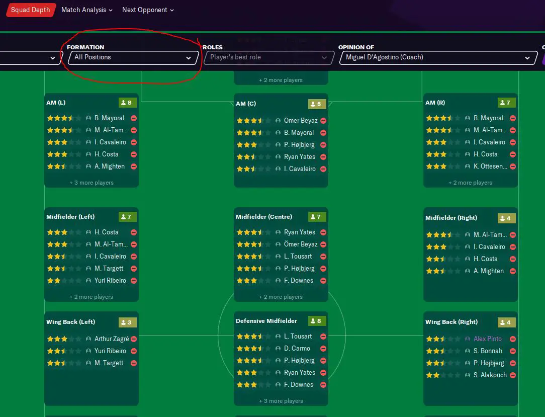 football manager build tactic team report